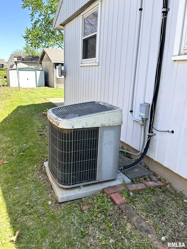 exterior details featuring central AC unit