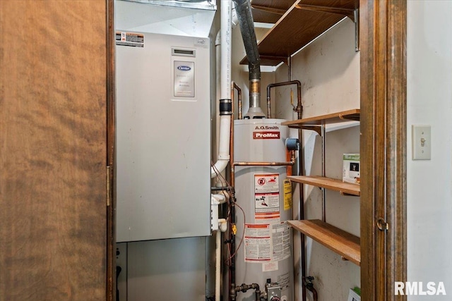 454 Brian Ln, Dawson, IL 62520 - utilities featuring gas water heater