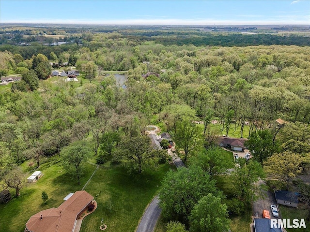 454 Brian Ln, Dawson, IL 62520 - bird's eye view with a wooded view