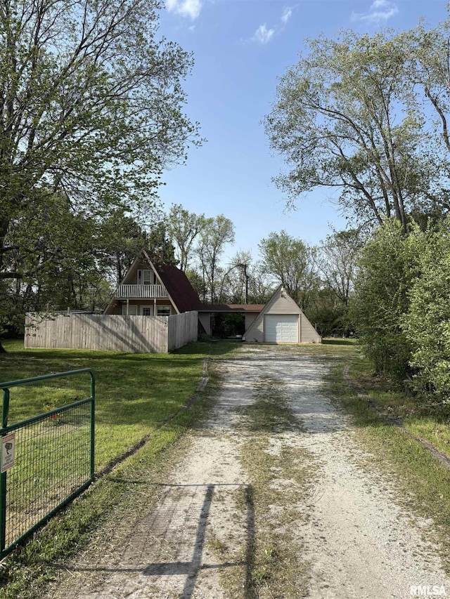 286 Kochs Ln, Meredosia, IL 62665 - view of dirt / gravel road featuring a gated entry