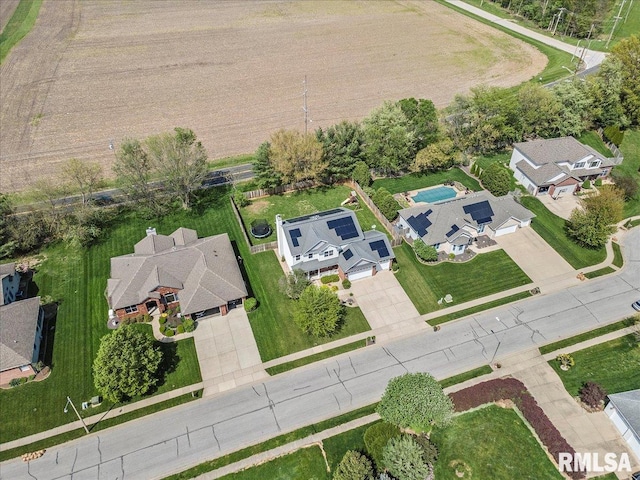 birds eye view of property featuring a residential view