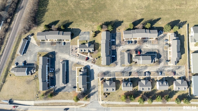 aerial view with a residential view