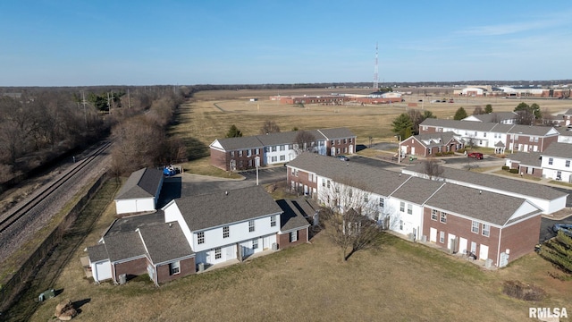 aerial view with a residential view