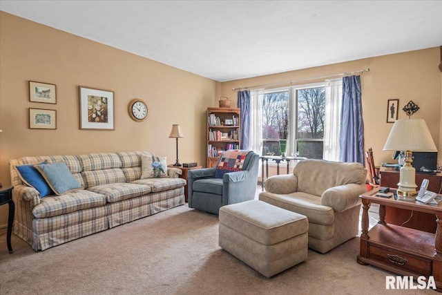 view of carpeted living room