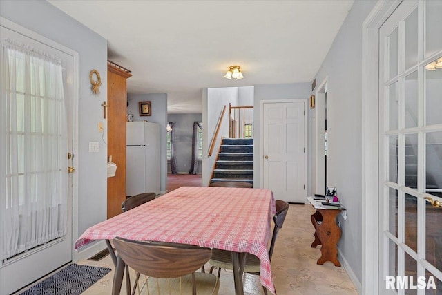 3300 Winch Rd, Springfield, IL 62707 - dining area featuring stairs and baseboards