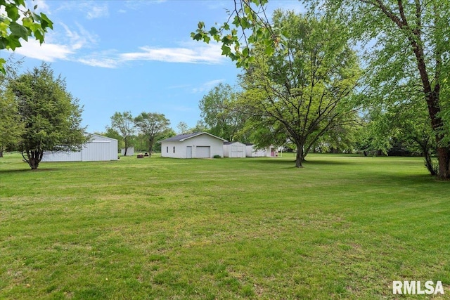 3300 Winch Rd, Springfield, IL 62707 - view of green lawn featuring an outbuilding and an outdoor structure