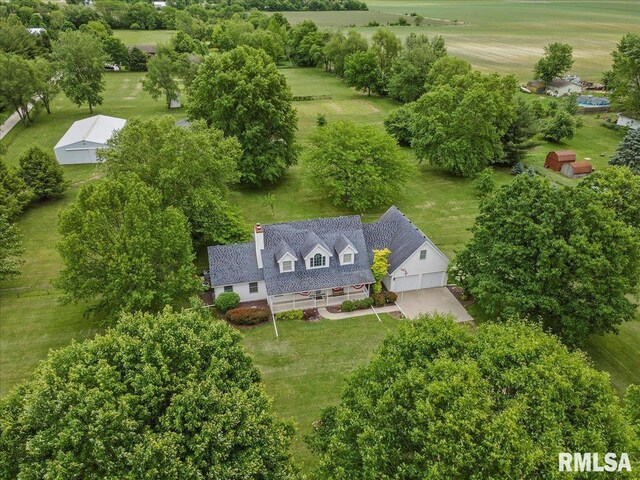 3300 Winch Rd, Springfield, IL 62707 - view from above of property with a tree filled landscape