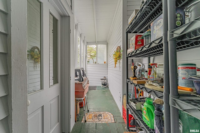 view of storage room