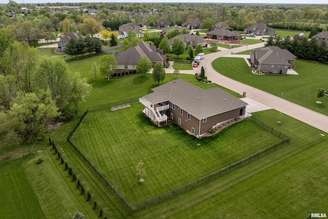 aerial view of residential area