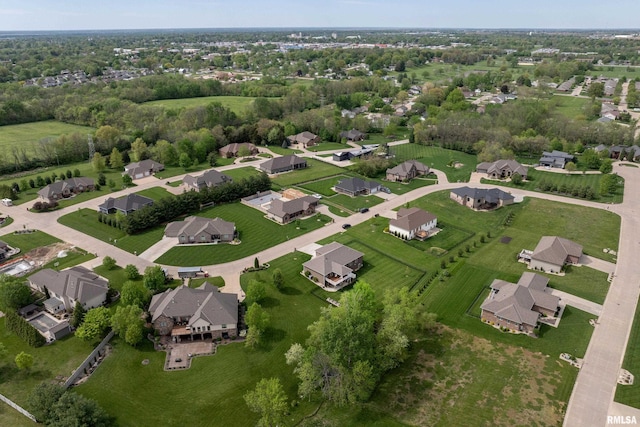 aerial view of residential area