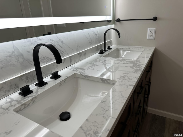 1815 Stonehenge Rd, Springfield, IL 62702 - bathroom view of vanity and wood finished floors