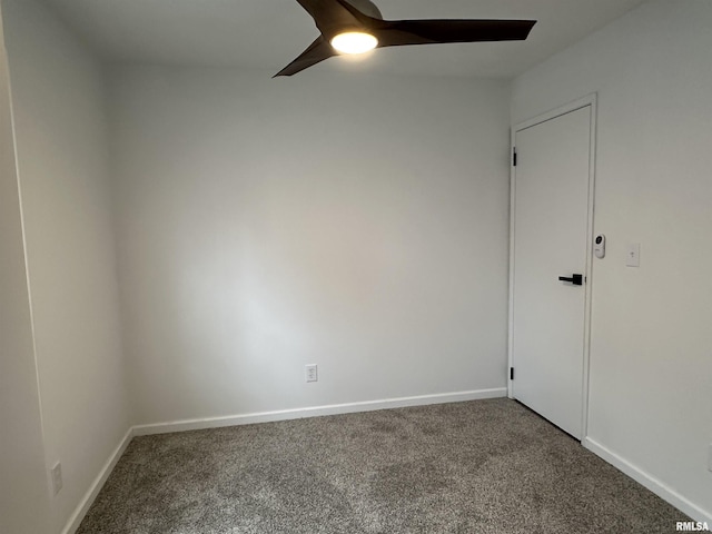 1815 Stonehenge Rd, Springfield, IL 62702 - carpeted empty room featuring a ceiling fan and baseboards