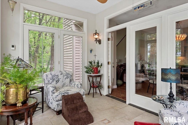 sunroom with a healthy amount of sunlight