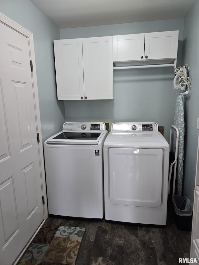 2704 Kings Pointe NE Unit 2704, Quincy, IL 62305 - clothes washing area with separate washer and dryer and cabinet space