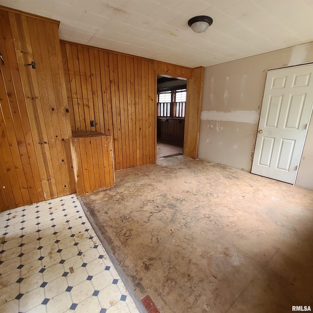 207 W Main St, Knoxville, IL 61448 - unfurnished room with wooden walls
