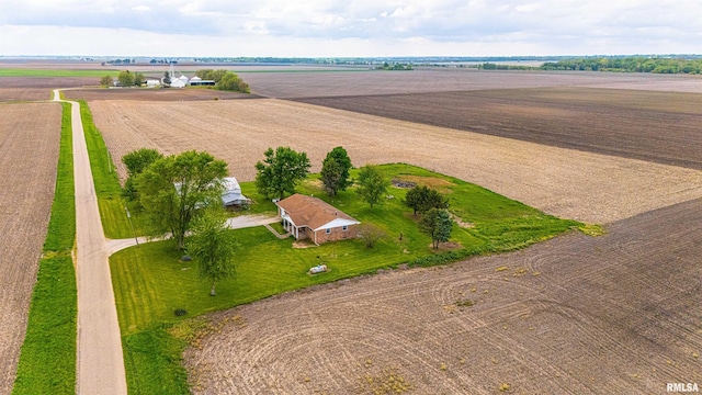 bird's eye view with a rural view