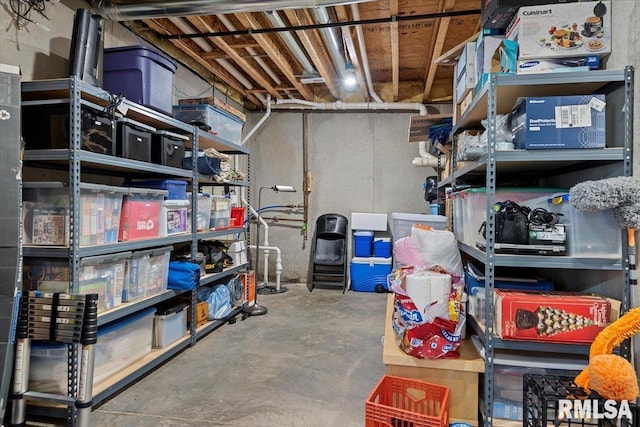 view of storage area
