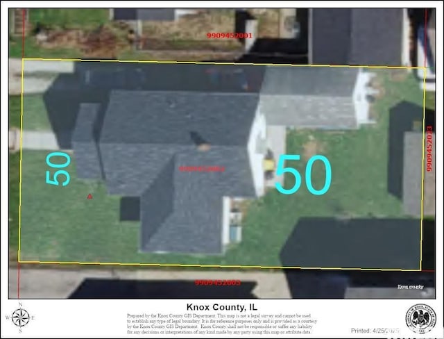277 N Ivan Ave, Galesburg, IL 61401 - map of property location with property boundaries highlighted