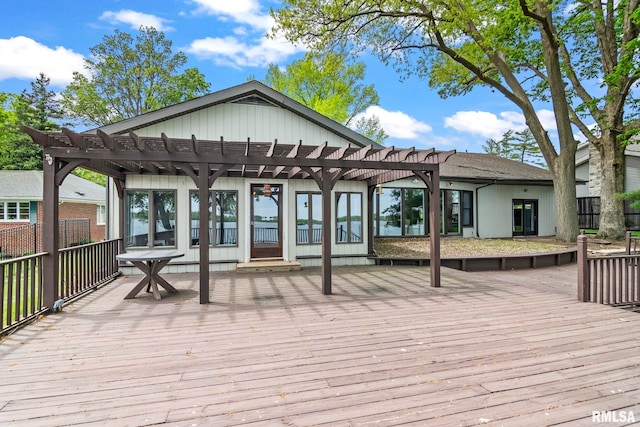 188 E Hazel Dell Ln, Springfield, IL 62712 - wooden terrace with a pergola