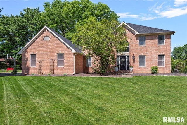 1405 Woods Farm Ln, Springfield, IL 62704 - view of front of home featuring a front lawn and brick siding