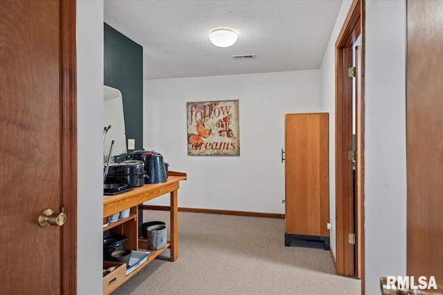 1405 Woods Farm Ln, Springfield, IL 62704 - corridor featuring carpet flooring, a textured ceiling, and baseboards