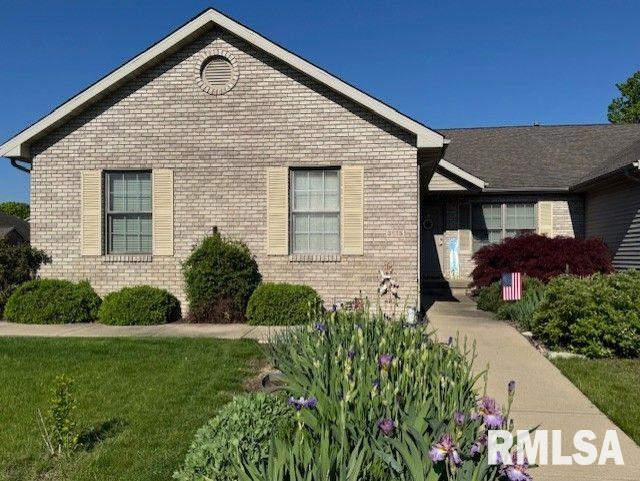 3615 Lytham Dr, Springfield, IL 62712 - view of front facade with brick siding and a front lawn