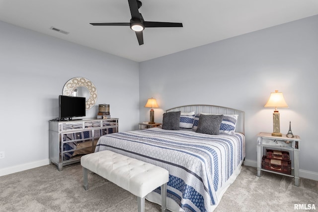 321 Harbor Point Pl, Springfield, IL 62712 - bedroom with carpet flooring, baseboards, and a ceiling fan