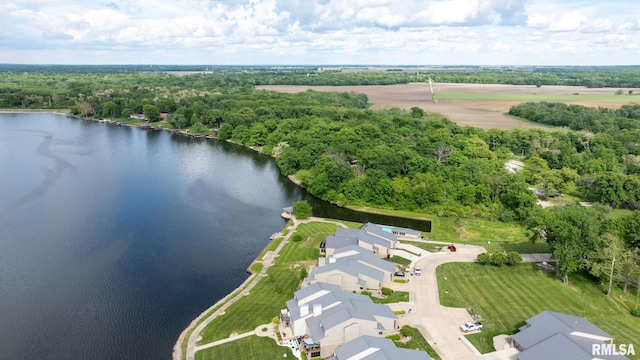 321 Harbor Point Pl, Springfield, IL 62712 - view of property location with a large body of water and a forest