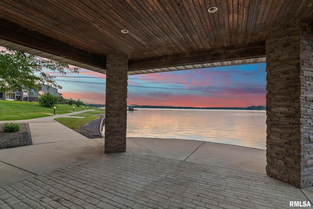 321 Harbor Point Pl, Springfield, IL 62712 - view of patio with a water view