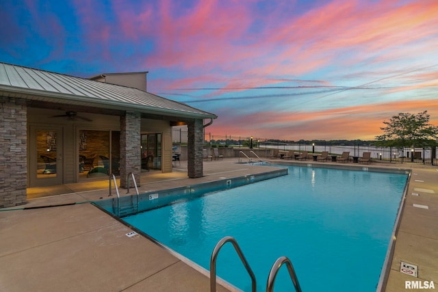 321 Harbor Point Pl, Springfield, IL 62712 - community pool featuring fence, a patio area, and ceiling fan