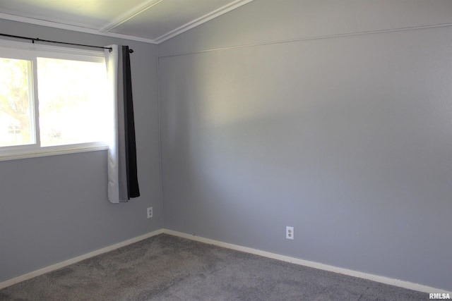 214 W B St, Alpha, IL 61413 - carpeted spare room with lofted ceiling and baseboards