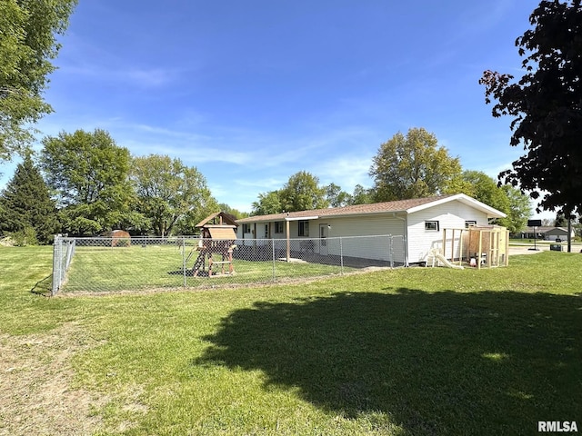 209 Brookview Dr, Abingdon, IL 61410 - view of yard featuring a playground
