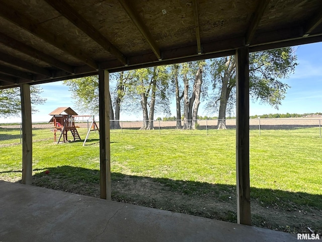 209 Brookview Dr, Abingdon, IL 61410 - view of yard with a playground
