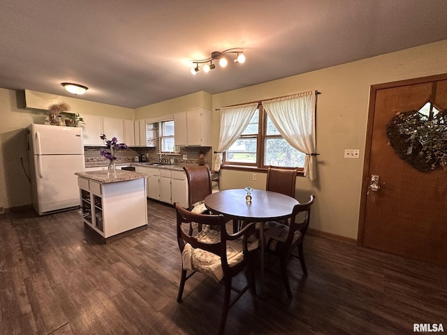 810 NW 7th Ave, Galva, IL 61434 - dining area featuring dark wood-style flooring and baseboards