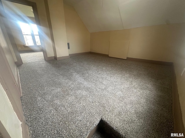 859 Mulberry St, Galesburg, IL 61401 - additional living space featuring lofted ceiling, carpet, and baseboards