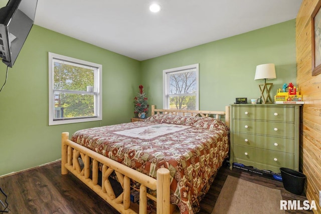 1460 Rushing Rd, Simpson, IL 62985 - bedroom featuring dark wood finished floors and recessed lighting