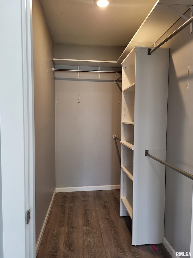 718 Adams St, Quincy, IL 62301 - spacious closet with dark wood-style floors