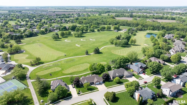4901 Wildcat Run, Springfield, IL 62711 - aerial view of residential area featuring a nearby body of water and a golf course