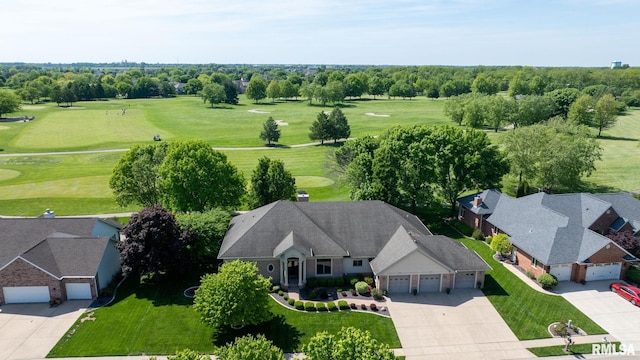 4901 Wildcat Run, Springfield, IL 62711 - view from above of property featuring a golf course and a tree filled landscape