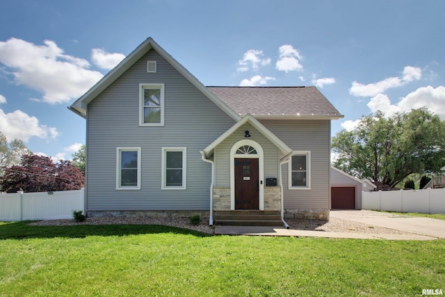 801 S 22nd St, Quincy, IL 62301 - view of front of property with a garage, driveway, and roof with shingles