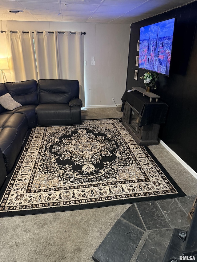 2853 Hoover Ave, Springfield, IL 62703 - living room with baseboards and a drop ceiling