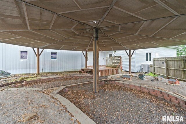 34831 Greenland Rd, Virden, IL 62690 - view of yard featuring central air condition unit and fence