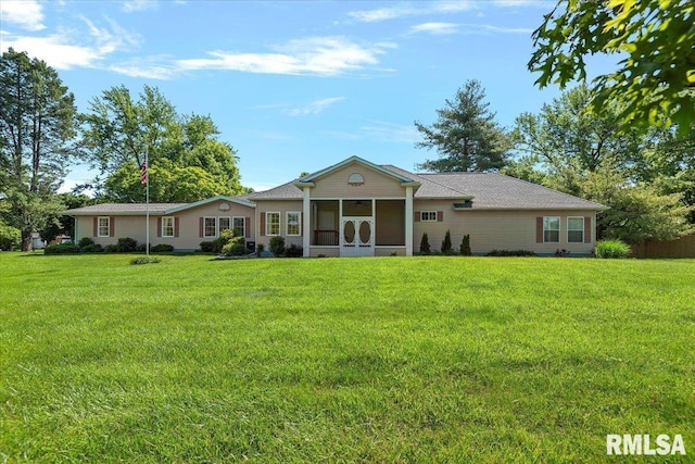 4 Nightingale Dr, Springfield, IL 62711 - rear view of house featuring a yard and a sunroom