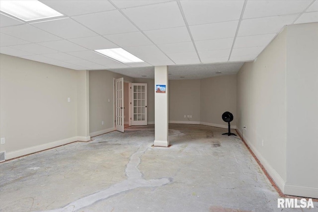 505 Clipper Rd, Springfield, IL 62704 - basement with a paneled ceiling