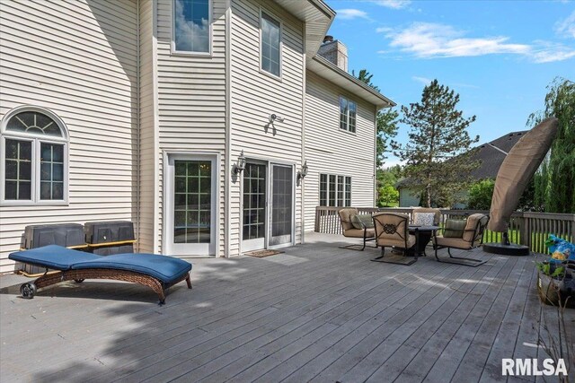 505 Clipper Rd, Springfield, IL 62704 - view of wooden deck