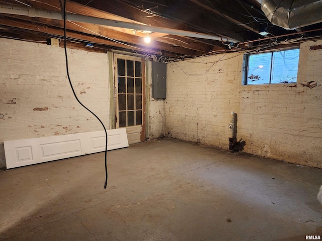 below grade area featuring electric panel