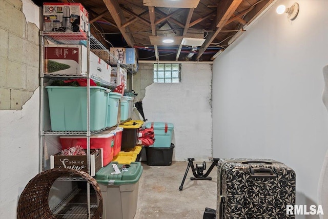 view of storage room