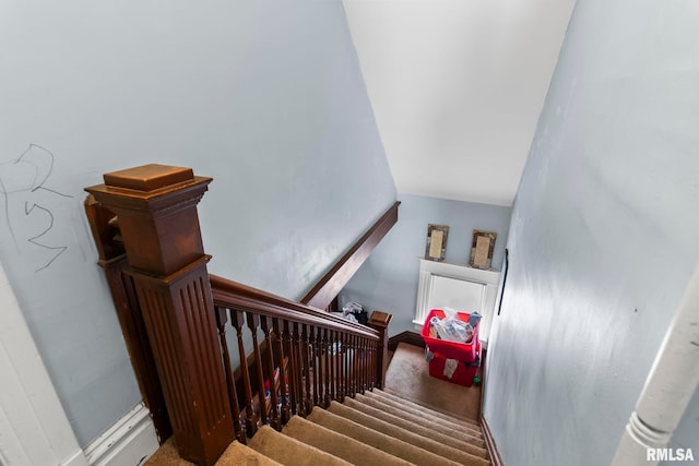 108 S Macarthur Blvd, Springfield, IL 62704 - staircase featuring carpet flooring and baseboards