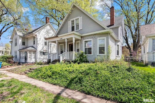 108 S Macarthur Blvd, Springfield, IL 62704 - bungalow with a chimney and a porch