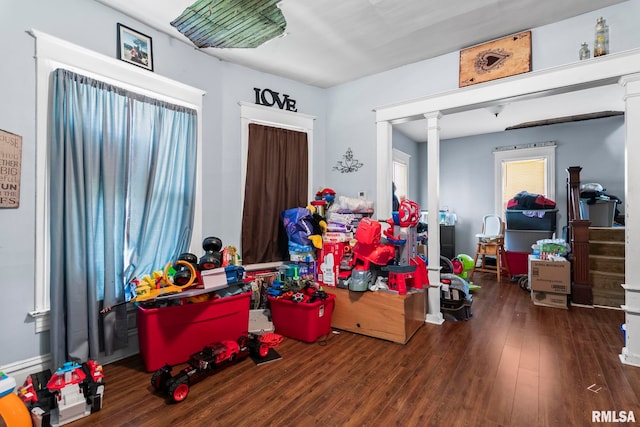 108 S Macarthur Blvd, Springfield, IL 62704 - misc room with wood finished floors and ornate columns